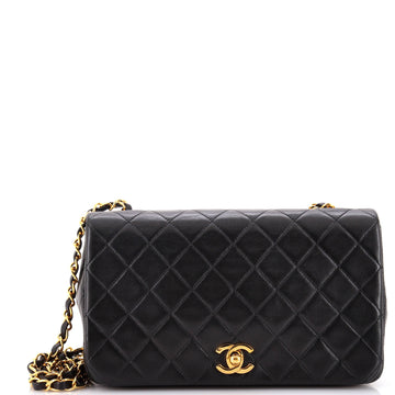 Chanel Vintage Full Flap Bag Quilted Lambskin Medium