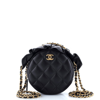 Chanel Romance Round Clutch with Chain Quilted Lambskin