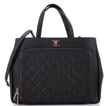 Chanel Business Affinity Tote Quilted Caviar Large