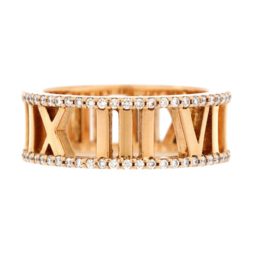 Tiffany & Co. Atlas Open Ring 18K Rose Gold with Diamond 7mm