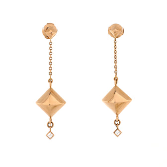 Hermes Collier de Chien Rock Drop Earrings 18K Rose Gold