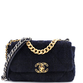 Chanel 19 Flap Bag Quilted Tweed Medium