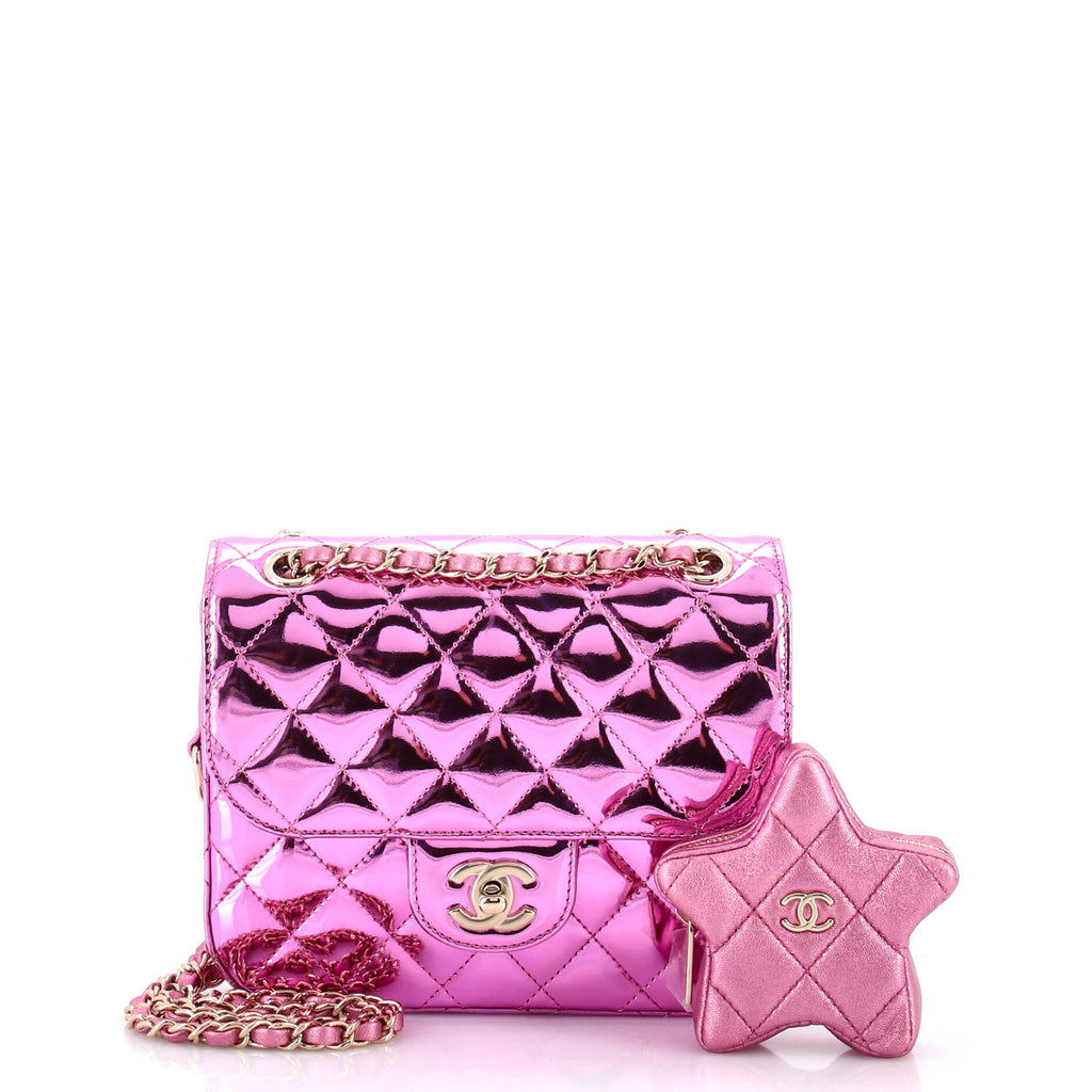 Chanel Classic Single Flap Bag with Star Coin Purse Quilted
