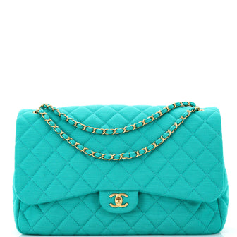Chanel XXL Travel Flap Bag Quilted Jersey Small