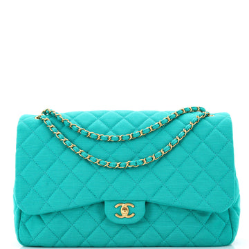 Chanel XXL Travel Flap Bag Quilted Jersey Small