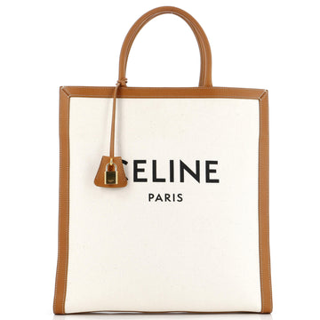 Celine Vertical Cabas Tote Canvas with Leather Large