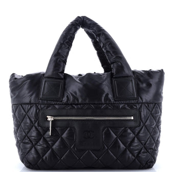 Chanel Coco Cocoon Reversible Tote Quilted Printed Nylon Small