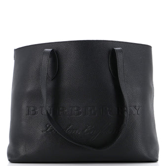 Burberry Remington Tote Embossed Leather Large