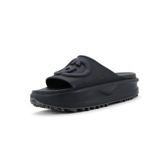 Gucci Interlocking G Platform Slide Sandals GG Rubber