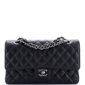 Chanel Classic Double Flap Bag Quilted Caviar Medium
