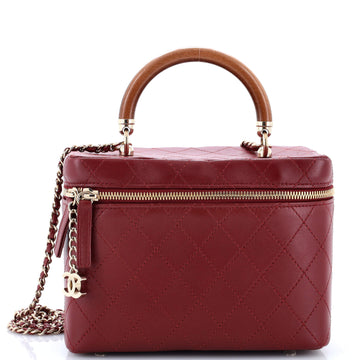 Chanel Knock On Wood Vanity Case Quilted Lambskin Medium