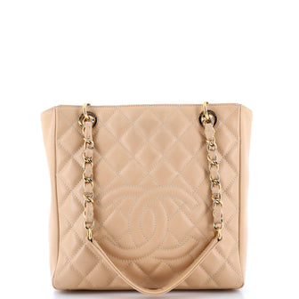 Chanel Petite Shopping Tote Quilted Caviar