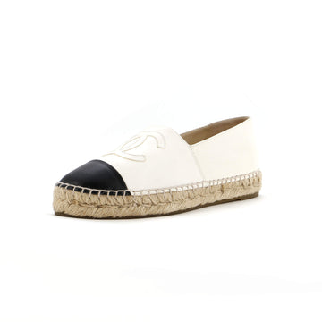 Chanel Women's CC Cap Toe Espadrilles Leather