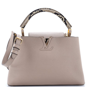 Louis Vuitton Capucines Bag Leather with Python PM