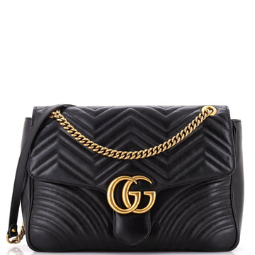 Gucci GG Marmont Flap Bag Matelasse Leather Large