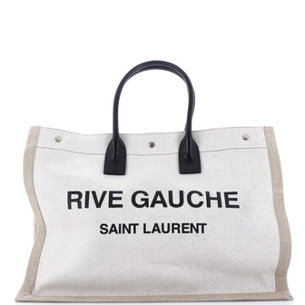 Saint Laurent Rive Gauche Shopper Tote Canvas Large