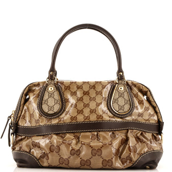 Gucci Convertible Boston Bag GG Coated Canvas Medium
