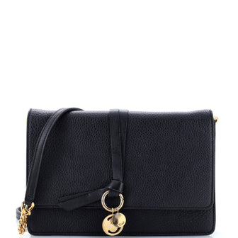Chloe Alphabet Chain Clutch Bag Leather