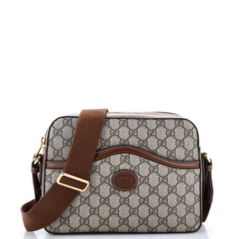 Gucci Interlocking G Messenger Camera Bag GG Coated Canvas
