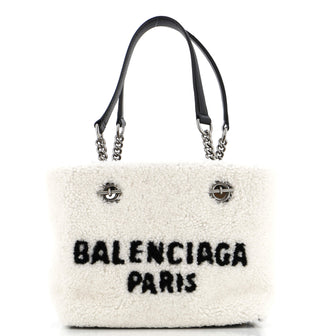 Balenciaga Duty Free Tote Shearling Small
