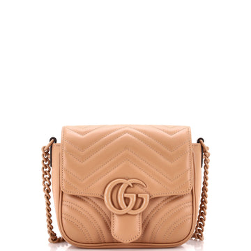 Gucci GG Marmont Convertible Flap Shoulder Bag Matelasse Leather Mini