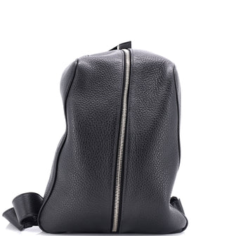 Prada Triangle Zip Backpack Leather