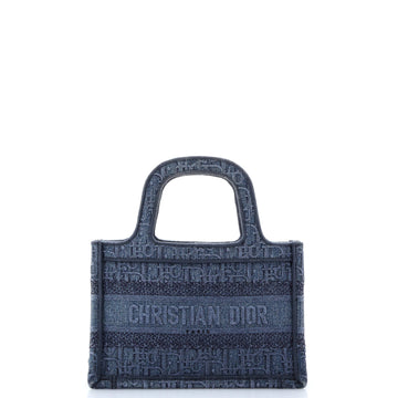 Christian Dior Book Tote Oblique Denim Mini
