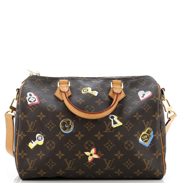Louis Vuitton Speedy Bandouliere Bag Limited Edition Love Lock Monogram Canvas 30