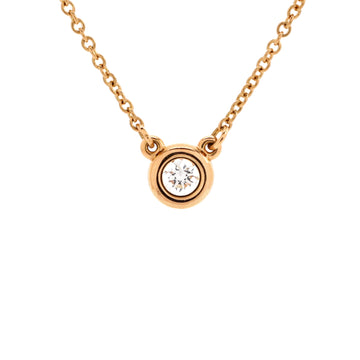 Tiffany & Co. Elsa Peretti Diamonds By The Yard Pendant Necklace 18K Rose Gold with Diamond 0.10CT