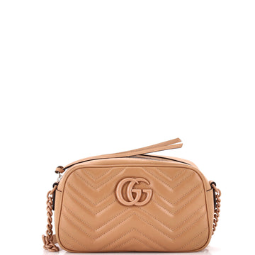 Gucci GG Marmont Monochrome Shoulder Bag Matelasse Leather Small