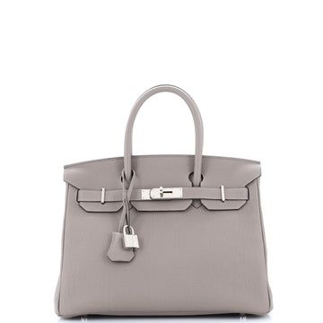 Hermes Birkin Handbag Grey Togo with Palladium Hardware 30