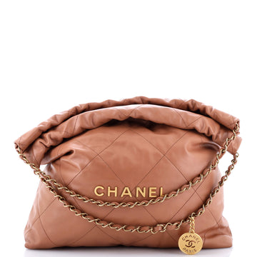 Chanel 22 Chain Hobo Quilted Calfskin Medium