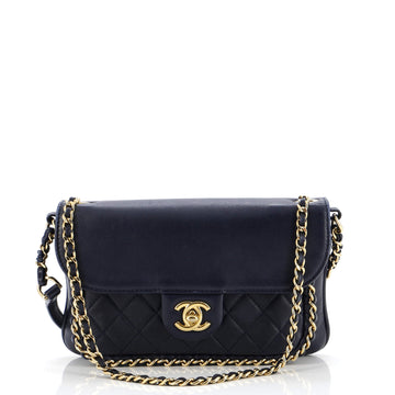 Chanel Unchained Flap Crossbody Bag Quilted Lambskin Small