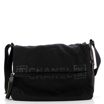 Chanel Sport Line Zip Messenger Bag Nylon Medium