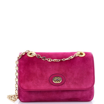 Gucci Marina Chain Flap Bag Suede Small