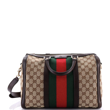 Gucci Vintage Web Boston Bag GG Canvas Medium