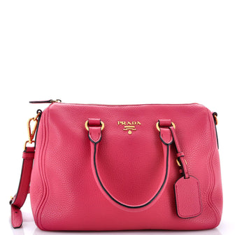 Prada Convertible Boston Bag Vitello Daino Small