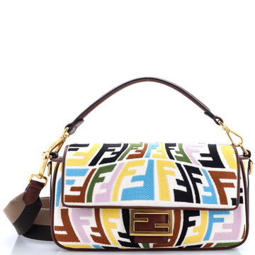 Fendi Baguette NM Bag Zucca Embroidered Canvas Medium