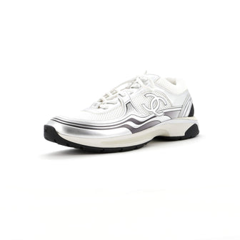 Chanel Women's CC Low-Top Sneakers Leather and Mesh