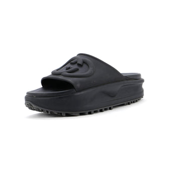 Gucci Interlocking G Platform Slide Sandals GG Rubber