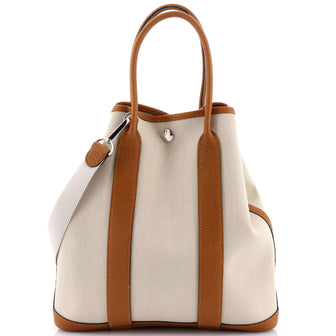 Hermes Garden File Tote Toile and Leather 28