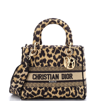 Christian Dior Lady D-Lite Bag Mizza Embroidered Canvas Medium