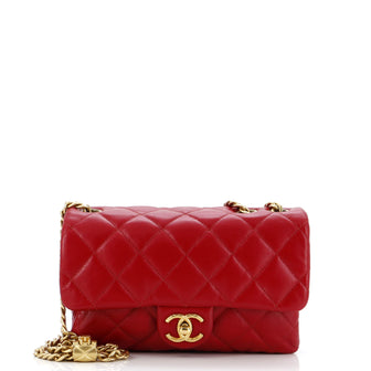 Chanel All Slide Long Flap Bag Quilted Lambskin Small