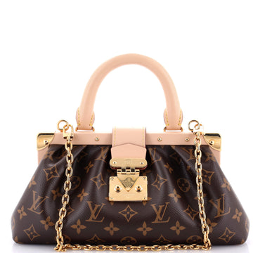 Louis Vuitton Monogram Top Handle Frame Clutch Monogram Canvas