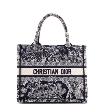 Christian Dior Book Tote Embroidered Canvas Small