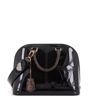 Louis Vuitton Alma Handbag Vernis with Monogram Canvas PM