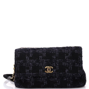Chanel Paris-Hamburg Double Side Flap Bag Tweed Medium