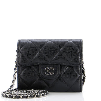 Chanel Classic Flap Chain Belt Bag Quilted Caviar Mini