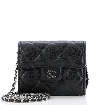 Chanel Classic Flap Chain Belt Bag Quilted Caviar Mini