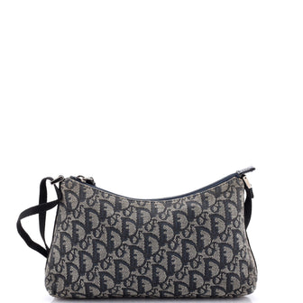 Christian Dior Vintage Trotter Pochette Shoulder Bag Diorissimo Canvas Small